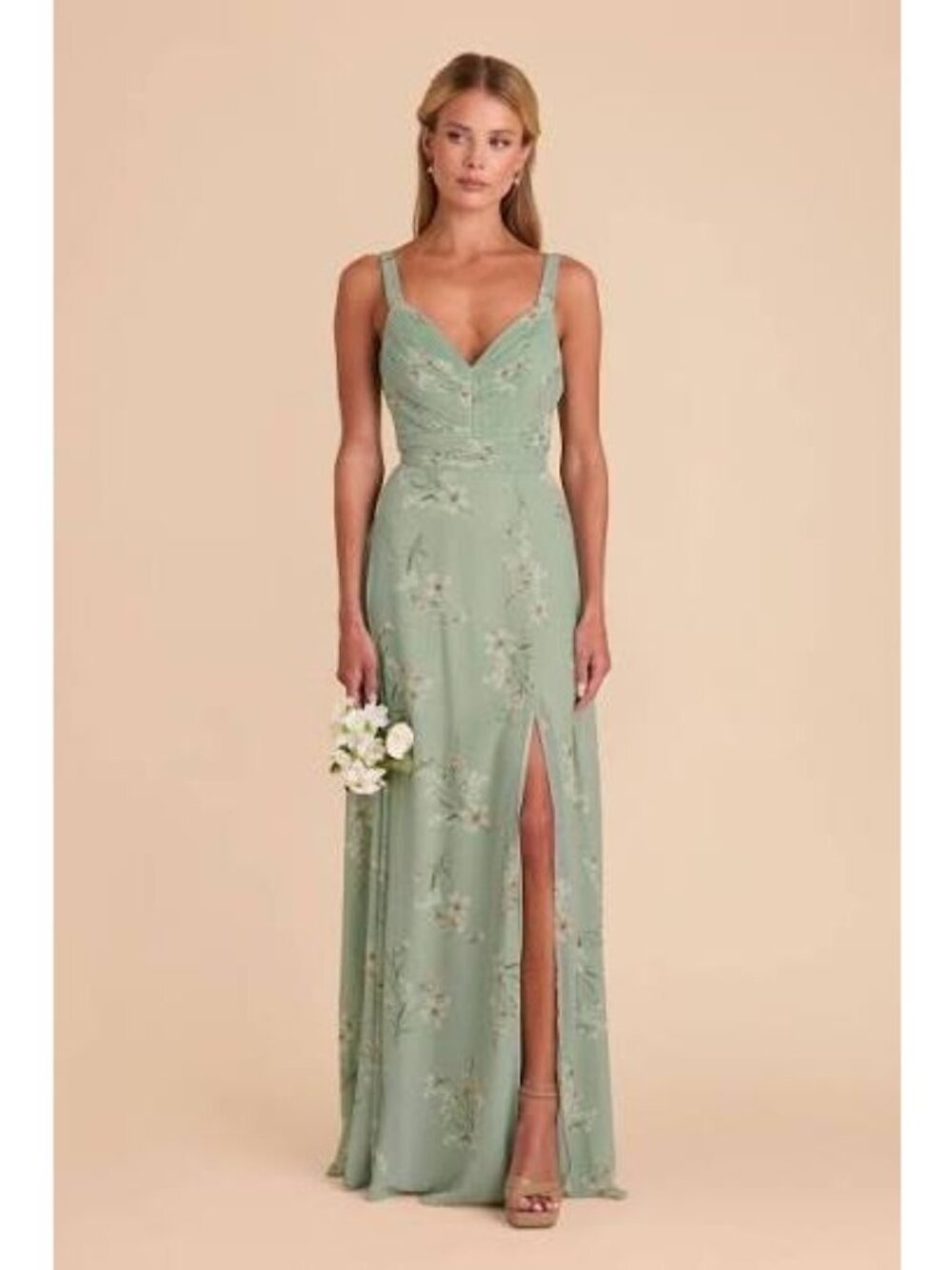 NWT Birdy Grey Deborah Chiffon Maxi Dress Sage Le Fleur Sz LARGE